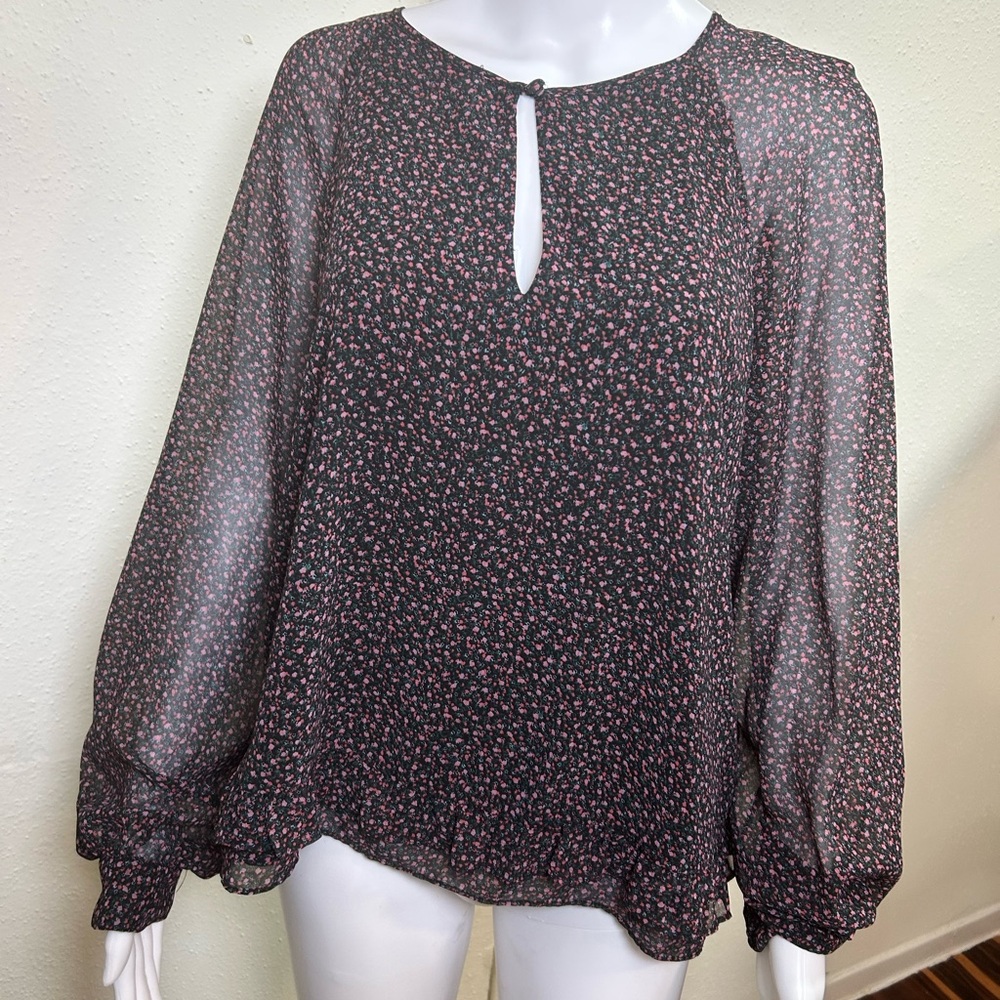 Rebecca Minkoff Black Sheer Blouse - Picture 2 of 8